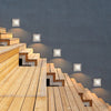 Square Waterproof IP67 LED Recessed Step Lights 4W Outdoor In Wall Stair Deck Path Lighting 90 to 260V