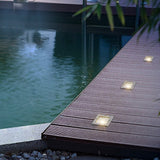 Square Waterproof IP67 LED Recessed Step Lights 4W Outdoor In Wall Stair Deck Path Lighting 90 to 260V