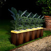 Square Waterproof LED Solar Flower Pot RGB Color Changing Outdoor Garden Lighted Planter