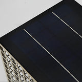 Stainless Steel Gold Modern Square Hollow LED Solar Outdoor Pathway Light Waterproof Landscape Lamp