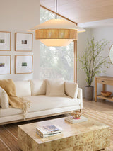 Stevie Woven Pendant Light Natural Hemp Rope Japanese Style Hanging Lamp