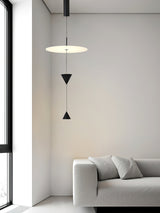 Stralunata Minimalist LED Pendant Light Circular Adjustable Hanging Lamp for Modern Interiors