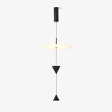 Stralunata Minimalist LED Pendant Light Circular Adjustable Hanging Lamp for Modern Interiors