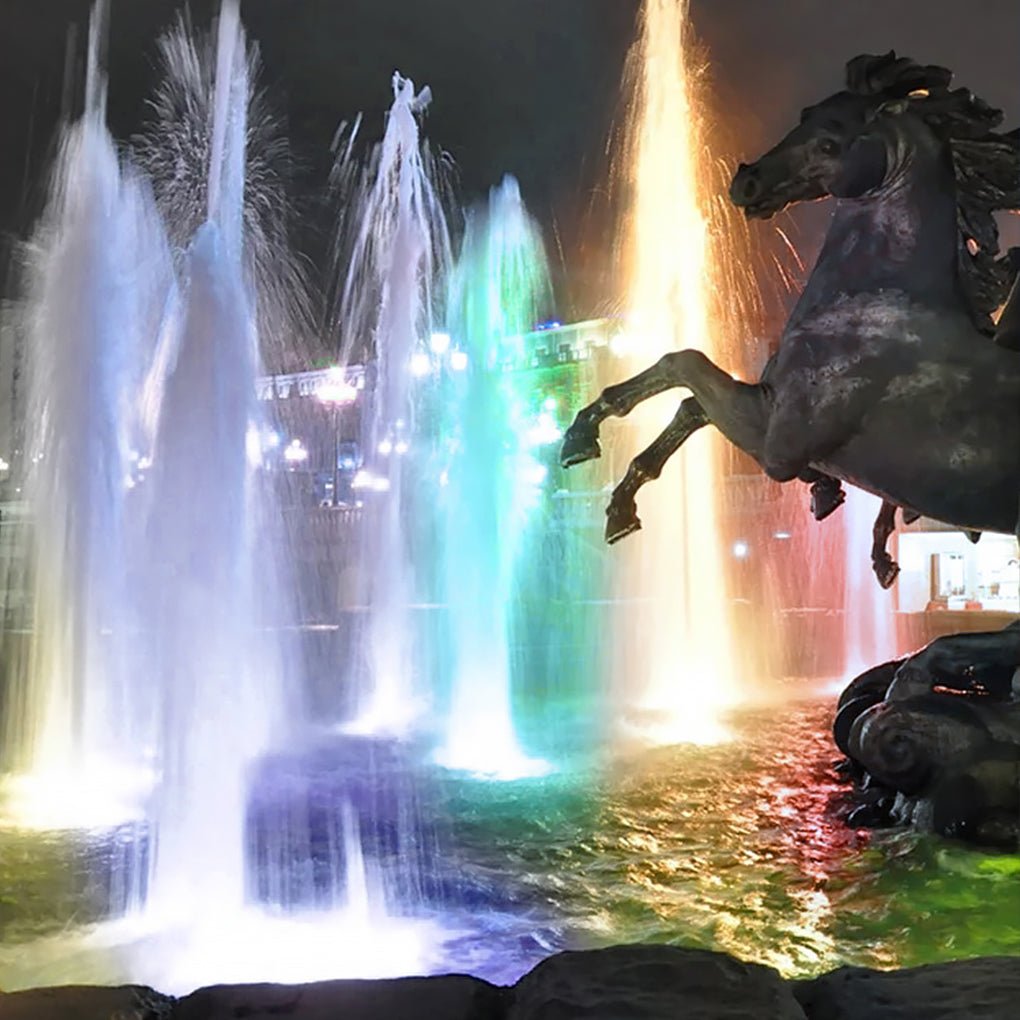 Submersible IP68 LED Ring Fountain Light Waterproof RGB Underwater Pool Lamp for Pond and Square