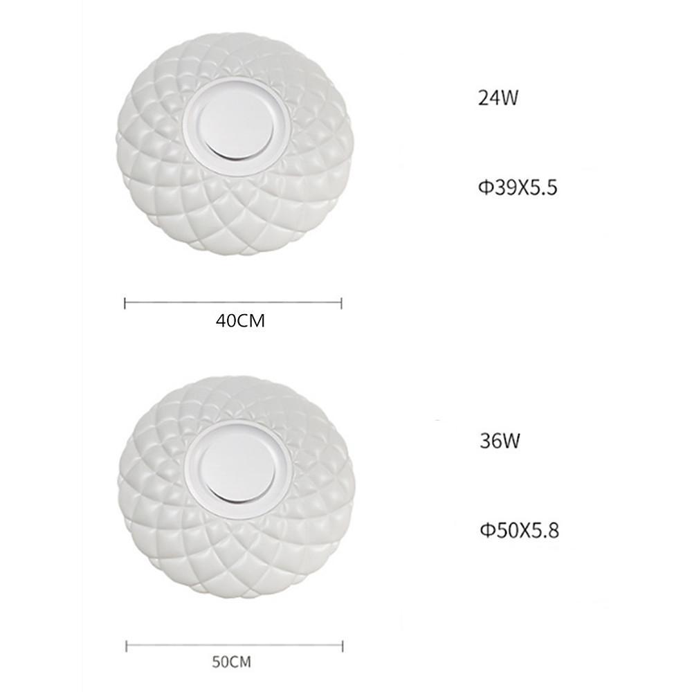 Modern Round LED Flush Mount Ceiling Light Dimmable Acrylic Metal Fixture for Living Room and Bedroom
