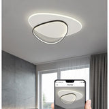 Geometric Rounded Triangle Flush Mount LED Ceiling Light Modern Acrylic Fixture