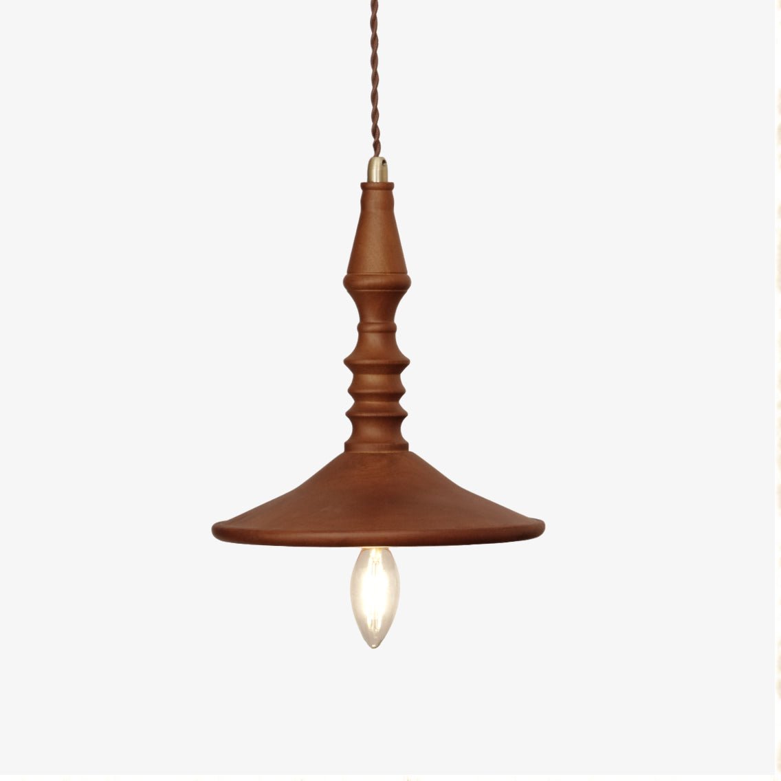 Sumally Natural Walnut Wood Pendant Light Modern Minimalist Drop Lamp Fixture