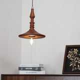 Sumally Natural Walnut Wood Pendant Light Modern Minimalist Drop Lamp Fixture