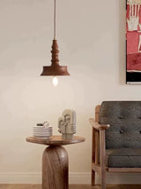 Sumally Natural Walnut Wood Pendant Light Modern Minimalist Drop Lamp Fixture