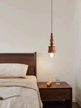 Sumally Natural Walnut Wood Pendant Light Modern Minimalist Drop Lamp Fixture