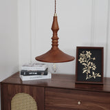Sumally Natural Walnut Wood Pendant Light Modern Minimalist Drop Lamp Fixture