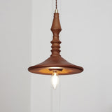 Sumally Natural Walnut Wood Pendant Light Modern Minimalist Drop Lamp Fixture