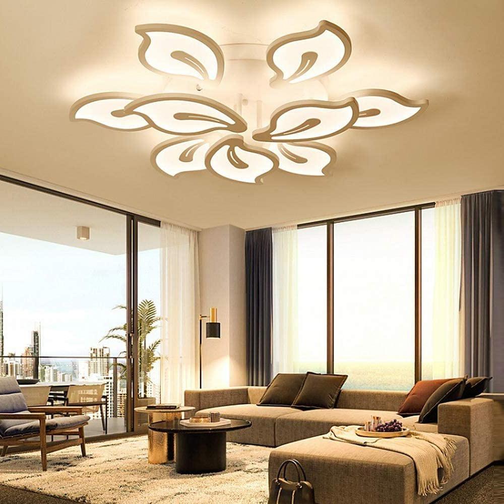 Geometric Floral LED Flush Mount Ceiling Light Dimmable Acrylic Modern Lighting Fixture