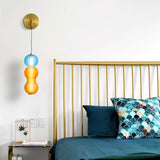 Surge Modern Artistic LED Wall Sconce Colorful Glass Gold Finish Indoor Lighting