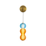 Surge Modern Artistic LED Wall Sconce Colorful Glass Gold Finish Indoor Lighting
