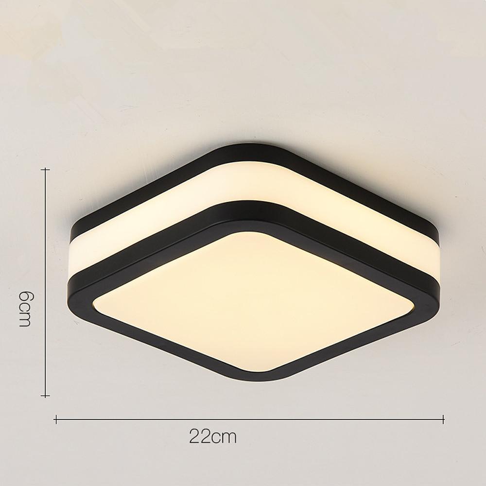 Geometric Round LED Flush Mount Ceiling Light Fixture with Three Color Temperatures