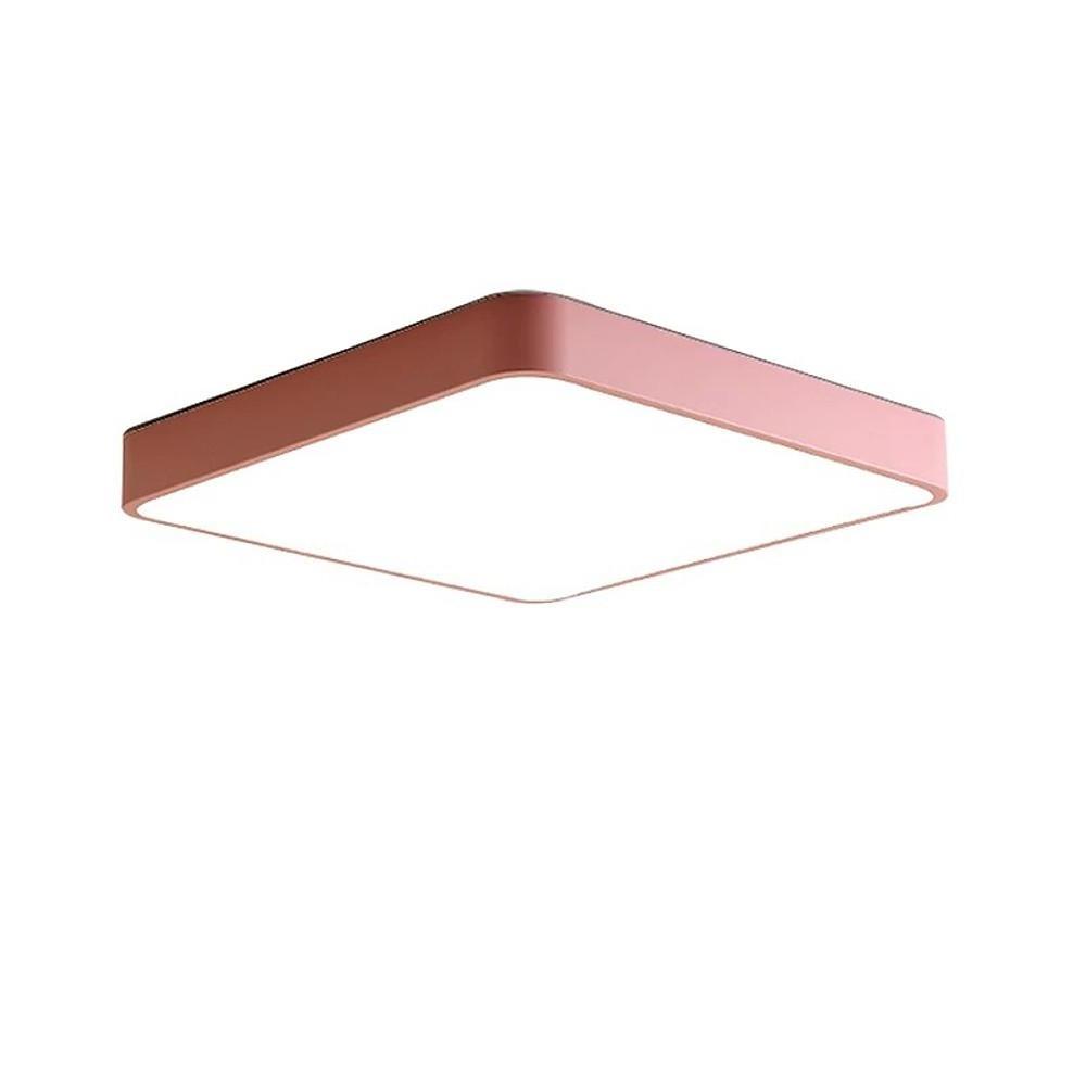 Modern Square LED Flush Mount Ceiling Light Minimalist Metal Fixture for Bedroom and Living Room