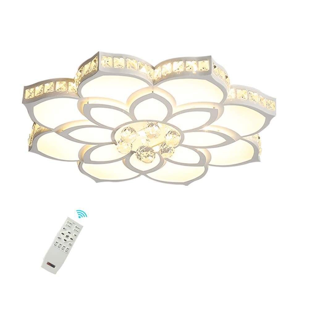 Modern Flower Shaped Dimmable LED Flush Mount Ceiling Light Creative Acrylic Floral Lighting Fixture