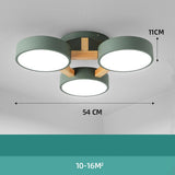 Modern 3 Circle LED Flush Mount Ceiling Light Nordic Metal and PVC Circular Fixture