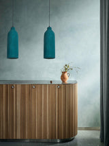 Tega Dark Green Textured Pendant Light Modern High Density Indoor Hanging Lamp