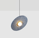 Terrazzo and Brass Planet Pendant Light with Opaque Glass Globe for Modern Interiors