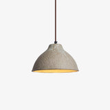 Textured Grey Ceramic Pendant Lamp Wabi Sabi Retro Rustic Hanging Light Fixture