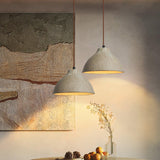 Textured Grey Ceramic Pendant Lamp Wabi Sabi Retro Rustic Hanging Light Fixture