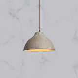 Textured Grey Ceramic Pendant Lamp Wabi Sabi Retro Rustic Hanging Light Fixture
