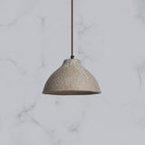 Textured Grey Ceramic Pendant Lamp Wabi Sabi Retro Rustic Hanging Light Fixture