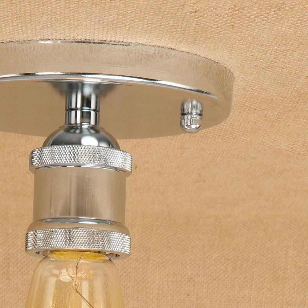 5 Inch Retro Mini Flush Mount Ceiling Light Rustic Industrial Metal LED Fixture for Hallway