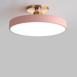 Modern 16 Inch Round LED Flush Mount Ceiling Light Circular Metal Fixture for Home Lighting