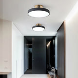 Modern 16 Inch Round LED Flush Mount Ceiling Light Circular Metal Fixture for Home Lighting