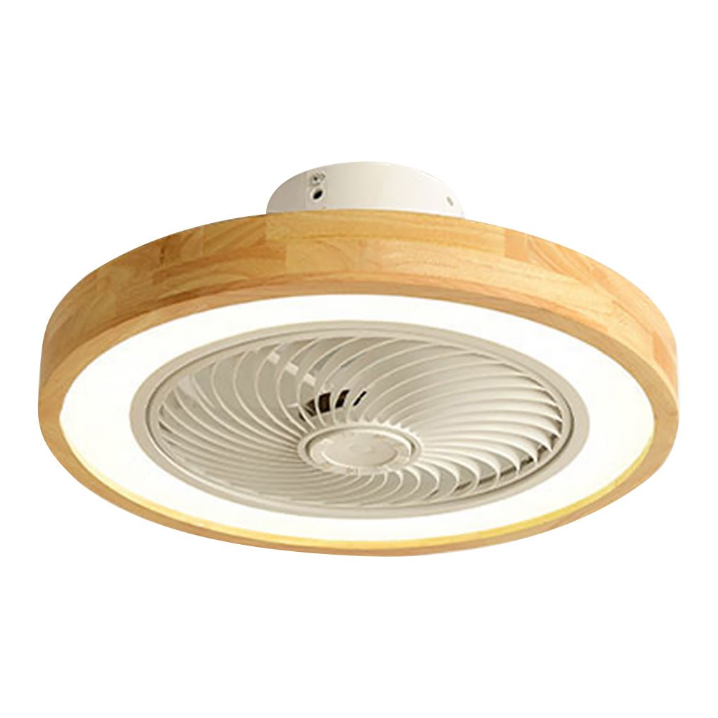 Modern Bladeless Ceiling Fan with 72W Integrated LED Light and Remote Control for Bedroom Living Room