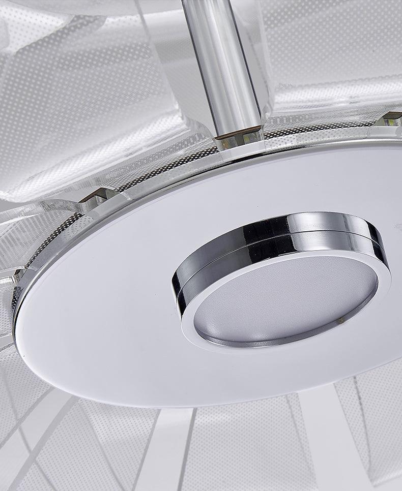 Timothy Modern Oval Acrylic Globe LED Pendant Light Chrome Finish Hanging Ceiling Fixture