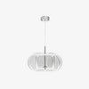 Timothy Modern Oval Acrylic Globe LED Pendant Light Chrome Finish Hanging Ceiling Fixture