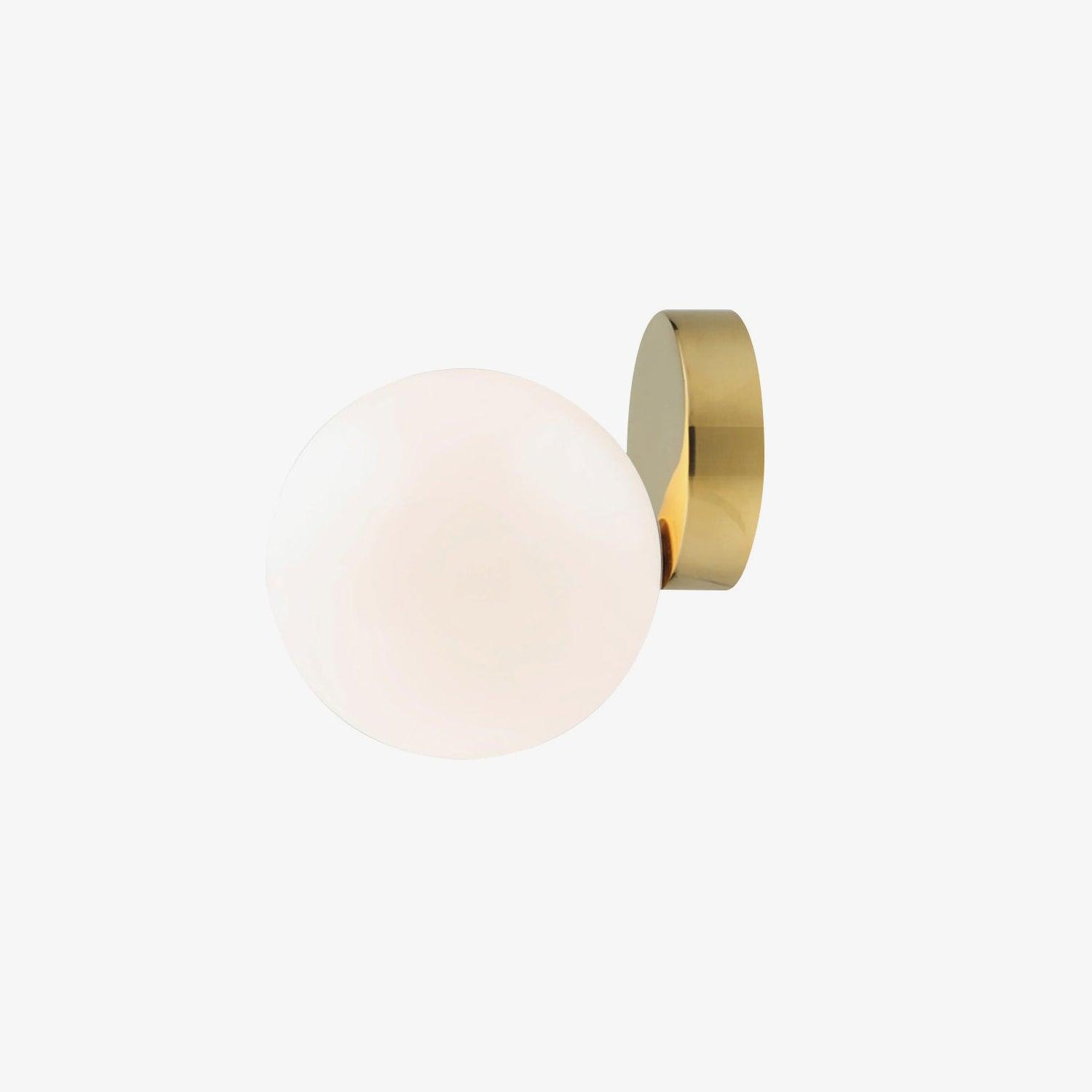 Tip of the Tongue Modern Glass Globe Wall Sconce Gold Finish Indoor Sconce Set of 2