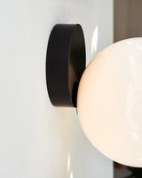 Tip of the Tongue Modern Glass Globe Wall Sconce Gold Finish Indoor Sconce Set of 2