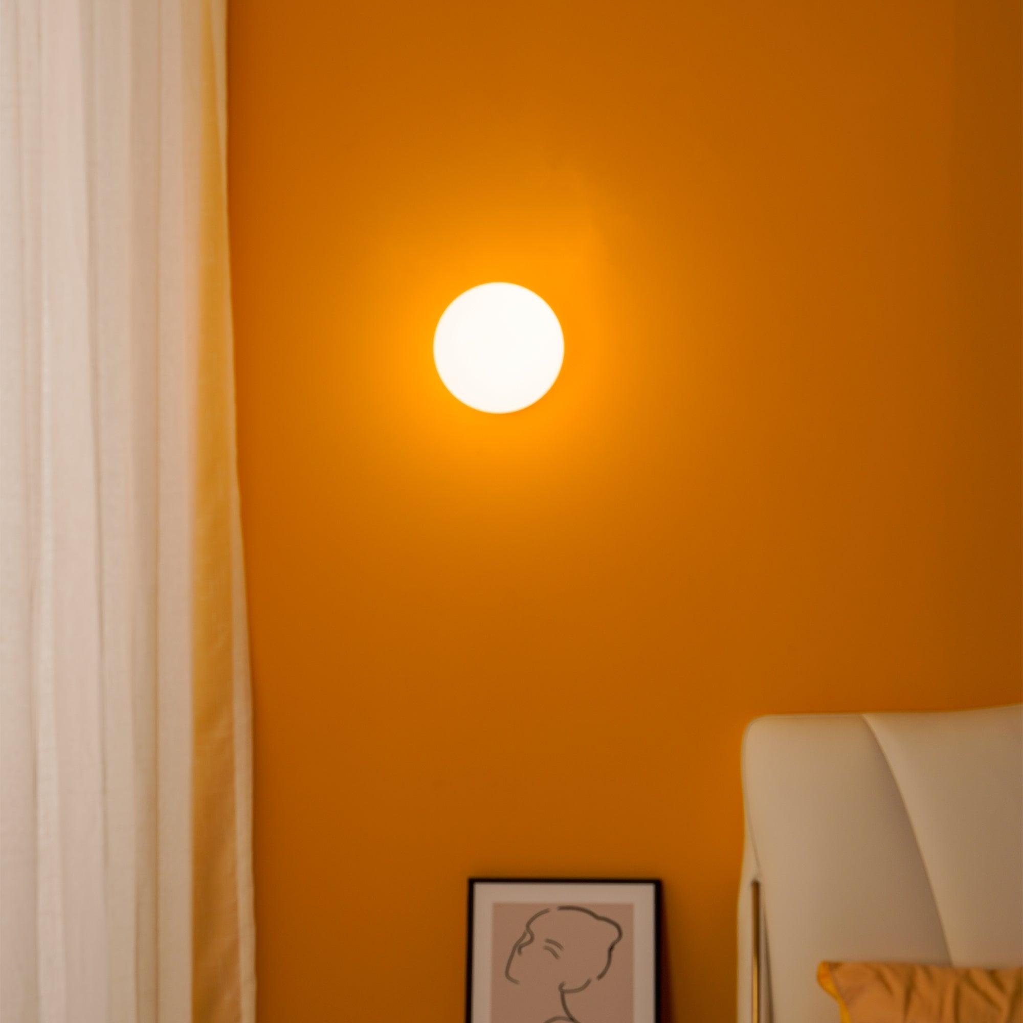 Tip of the Tongue Modern Glass Globe Wall Sconce Gold Finish Indoor Sconce Set of 2