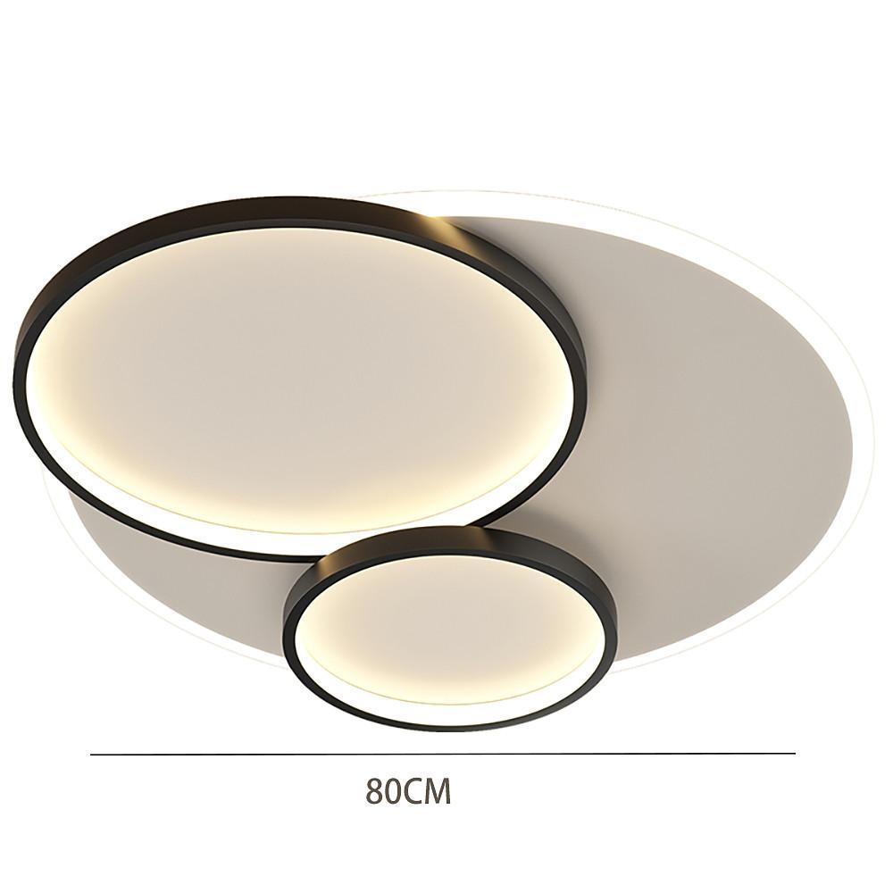 Modern Three Ring Geometric LED Ceiling Light Metal Flush Mount Fixture for Bedroom and Living Room