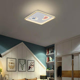 20 Inch Modern LED Kids Room Ceiling Light Hand and Footprint Design Acrylic Flush Mount Fixture