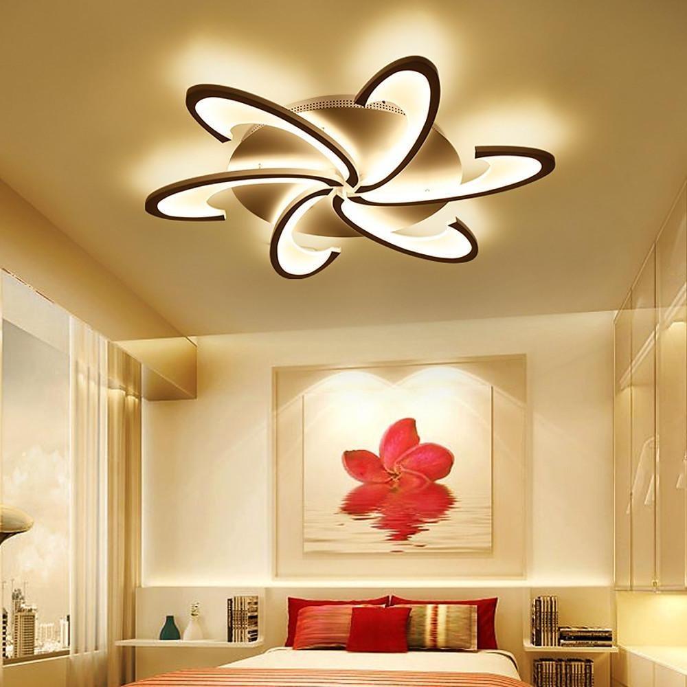 Contemporary Geometric Wave LED Flush Mount Ceiling Light Modern Circle Dimmable Fixture