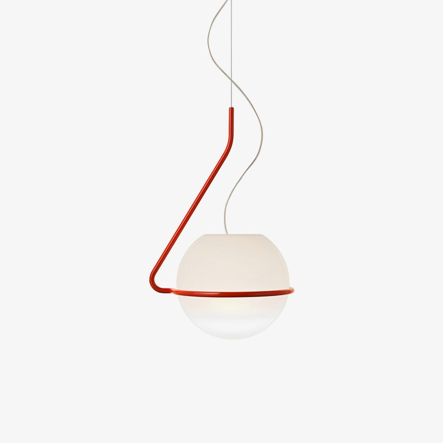 Tonda Curved Metal Hanging Pendant Lamp with Acrylic Diffuser for Modern Interiors
