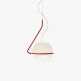 Tonda Curved Metal Hanging Pendant Lamp with Acrylic Diffuser for Modern Interiors