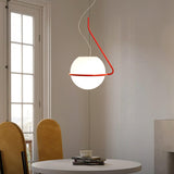 Tonda Curved Metal Hanging Pendant Lamp with Acrylic Diffuser for Modern Interiors