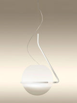 Tonda Curved Metal Hanging Pendant Lamp with Acrylic Diffuser for Modern Interiors
