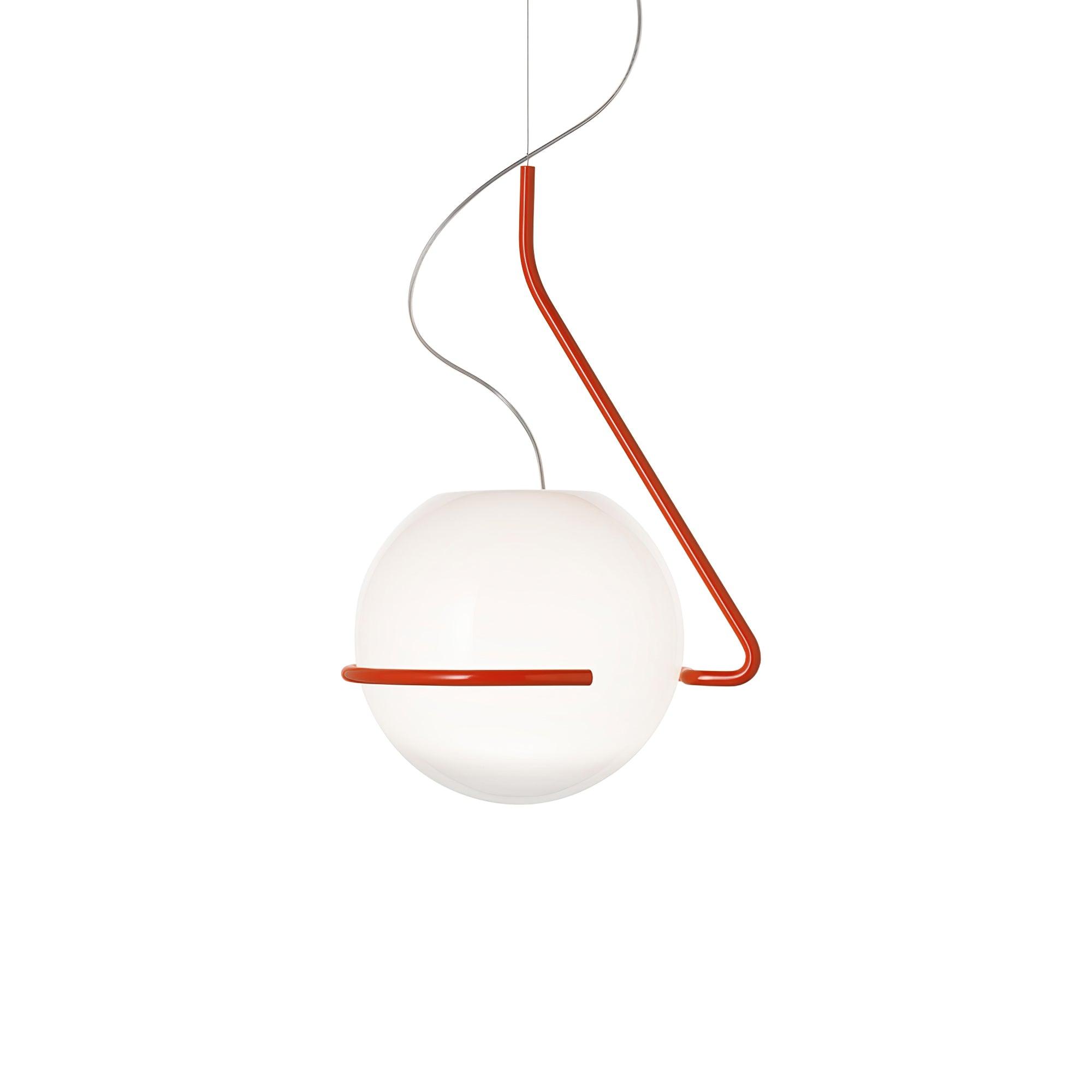 Tonda Curved Metal Hanging Pendant Lamp with Acrylic Diffuser for Modern Interiors