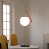 Tonda Curved Metal Hanging Pendant Lamp with Acrylic Diffuser for Modern Interiors