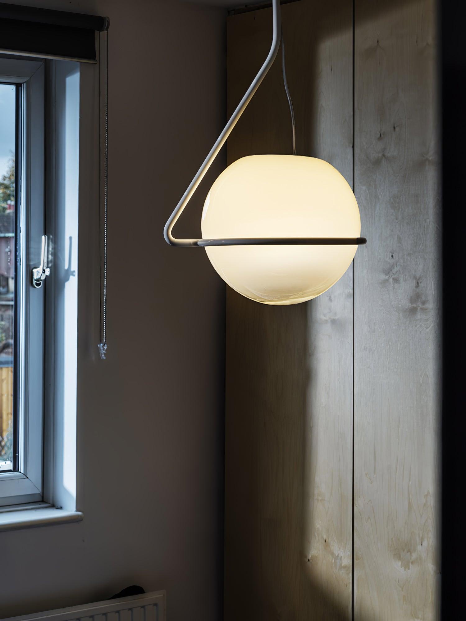 Tonda Curved Metal Hanging Pendant Lamp with Acrylic Diffuser for Modern Interiors
