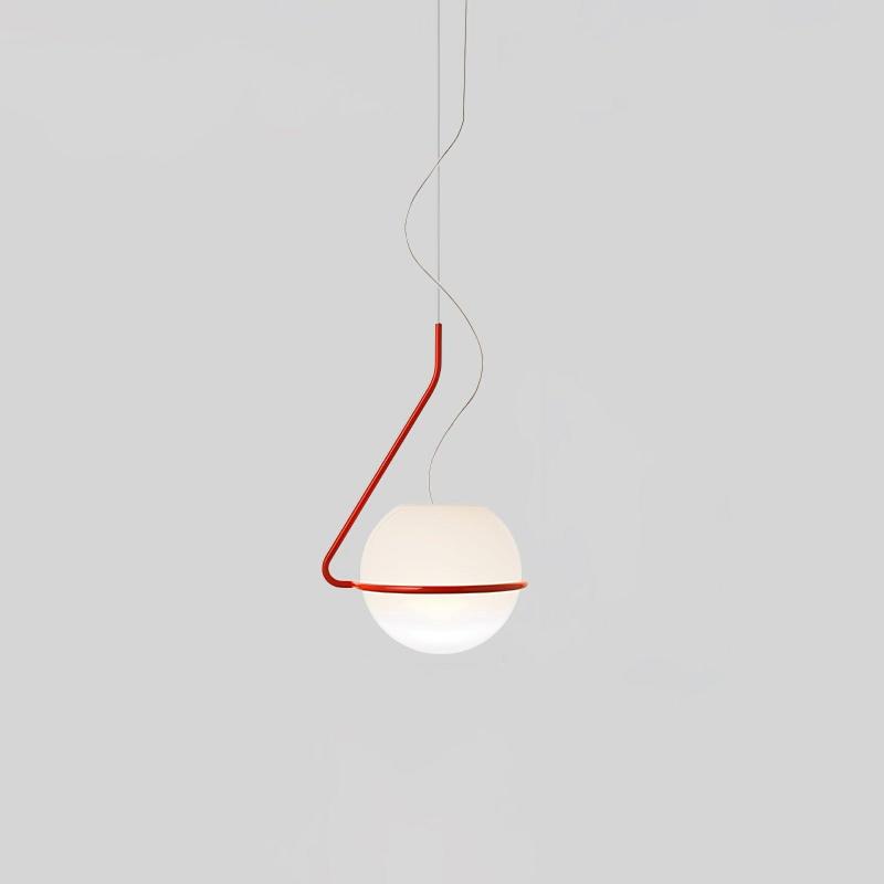 Tonda Curved Metal Hanging Pendant Lamp with Acrylic Diffuser for Modern Interiors