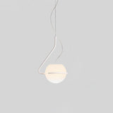Tonda Curved Metal Hanging Pendant Lamp with Acrylic Diffuser for Modern Interiors